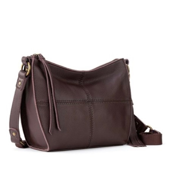 The Salk Mahogany Summerland Leather Crossbody Bag